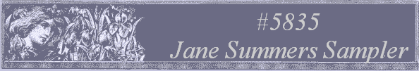 #5835
 Jane Summers Sampler 