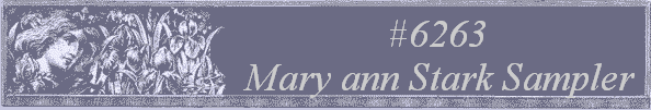 #6263
 Mary ann Stark Sampler 
