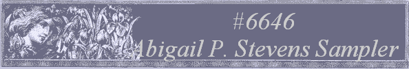 #6646
 Abigail P. Stevens Sampler 