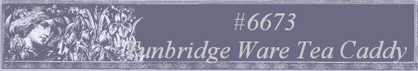 #6673 
Tunbridge Ware Tea Caddy 