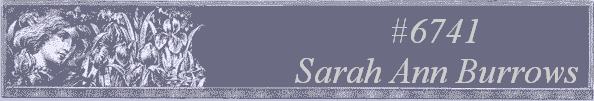 #6741 
Sarah Ann Burrows 