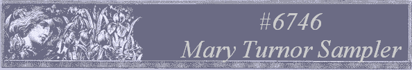 #6746
 Mary Turnor Sampler 