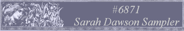 #6871
 Sarah Dawson Sampler 