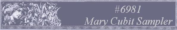 #6981 
Mary Cubit Sampler 