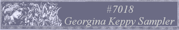 #7018
Georgina Keppy Sampler 